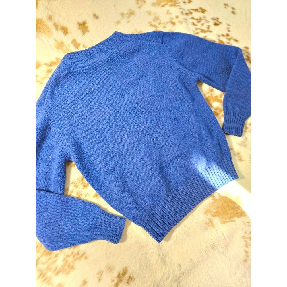 Vintage Woolrich Woman 100% Wool Novelty Farm Barn Sheep Knit Sweater Medium - Picture 5 of 7
